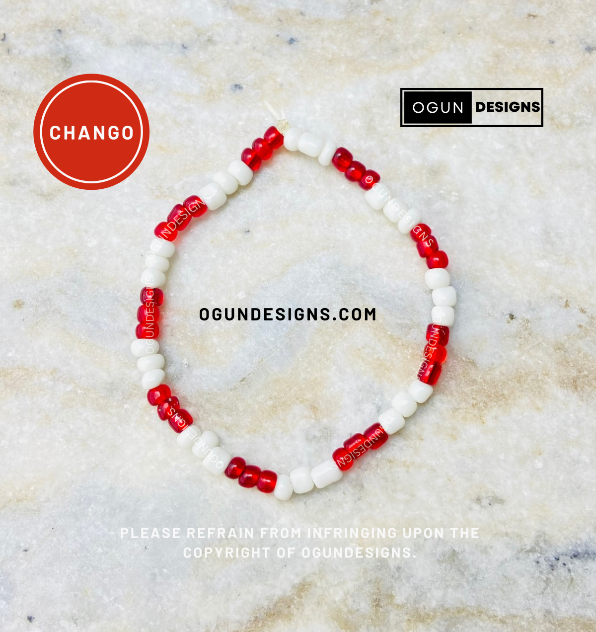 Chango Orisha Bracelet, Pulsera De Chango, Santeria Chango de proteccion, Protection Bracelet
