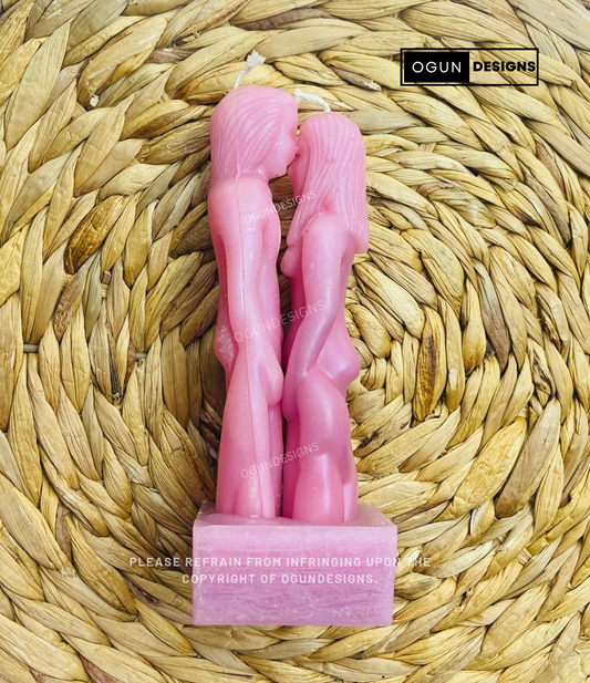 Pink Couple's Candle, Love Candles, Relationship and Attraction, Vela rosita para parejas, velas para el amor, relaciones y atracción