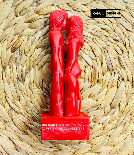 Red Couple's Candle, Love Candles, Relationship and Attraction, Vela roja para parejas, velas para el amor, relaciones y atracción