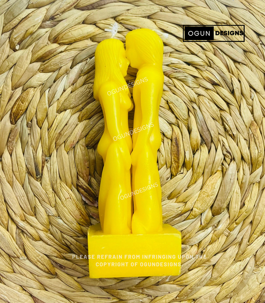 Yellow Couple's Candle, Love Candles, Relationship and Attraction, Vela Amarilla para parejas, velas para el amor, Relaciones y atracción