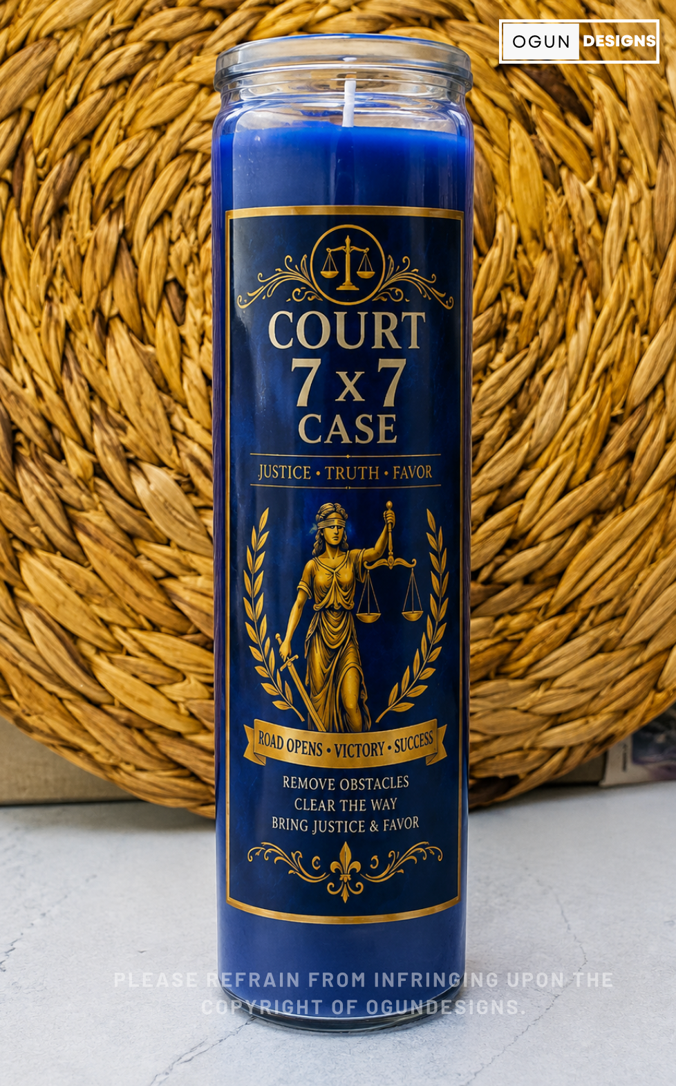Court Candles, Court Case Candles,Court 7x7 Case,  Velas De Corte, Abre Camino para Exito, Corte 7x7