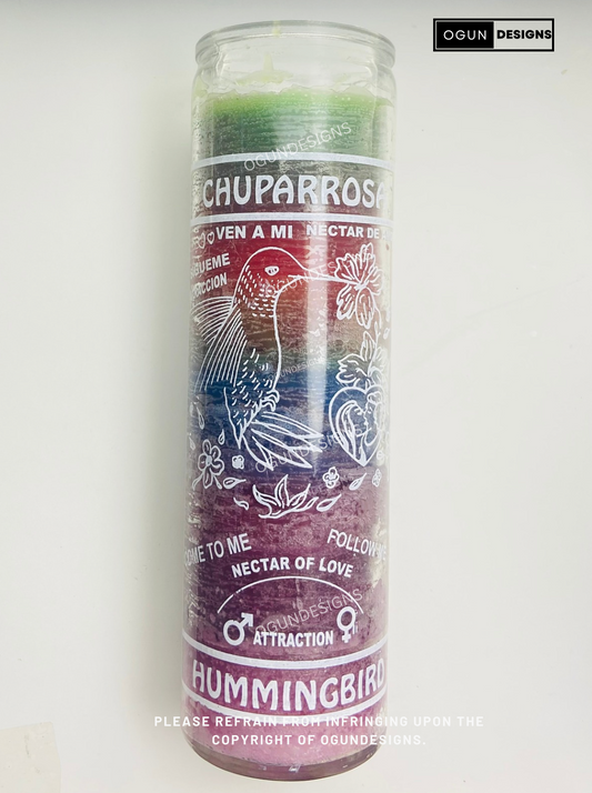 7 Color Hummingbird Love Candle,Vela De Amor De Chuparosa 7 Colores