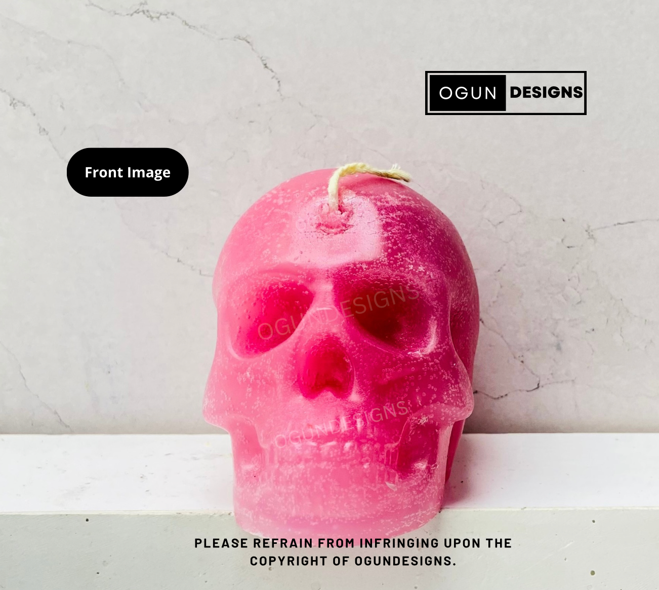 Pink Skull Candle, Skull Candles, Vela de calavera rosita, Velas de Calavera
