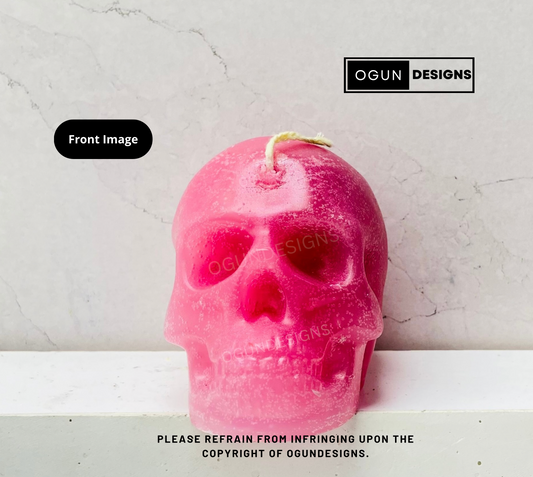 Pink Skull Candle, Skull Candles, Vela de calavera rosita, Velas de Calavera