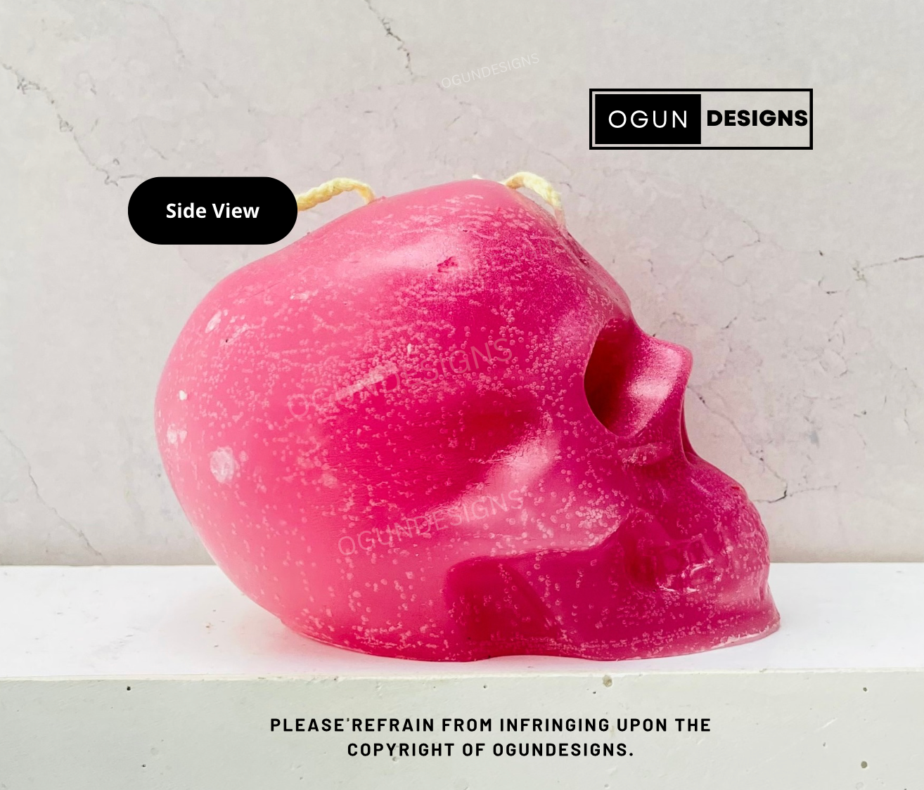 Pink Skull Candle, Skull Candles, Vela de calavera rosita, Velas de Calavera