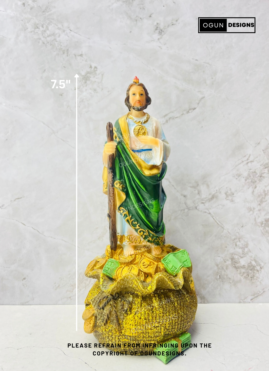 Saint Jude 7.5" Inch (San Judas) Statue, Religious Statue